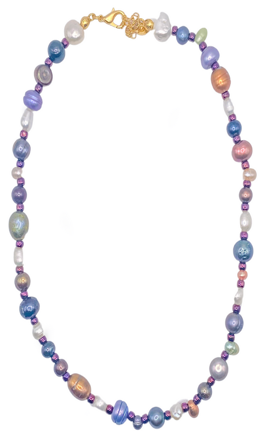 Sangria Pearl Mix One of a Kind Necklace