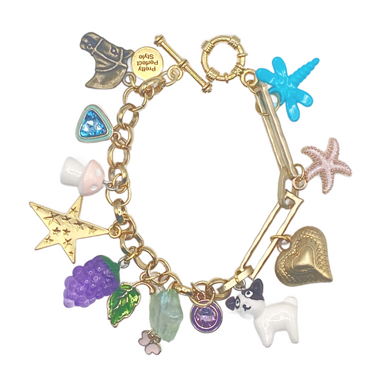 Gold Charm Bracelet - Anmial Lovers