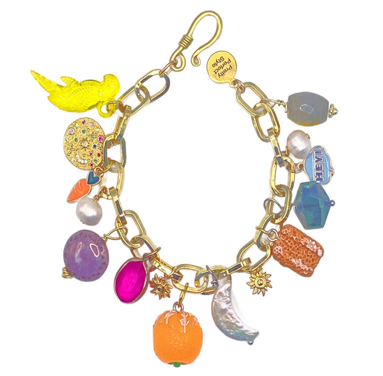 Gold Charm Bracelet - Foodie Favorites