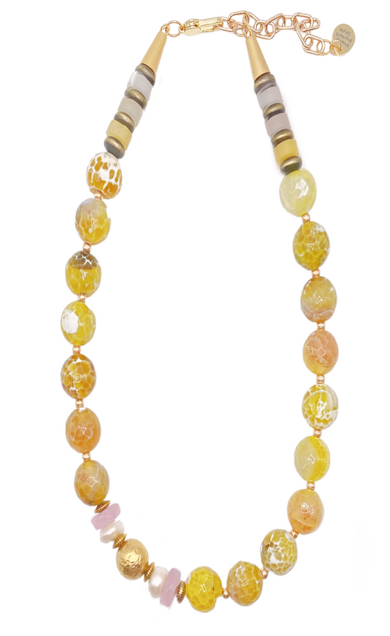 Sunshine Agate Statement One of a Kind Necklace