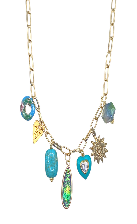 Turquoise Collection One of a Kind Charm Necklace