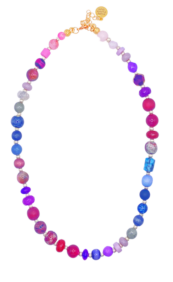Denim Sangria One of a Kind Rainbow Necklace