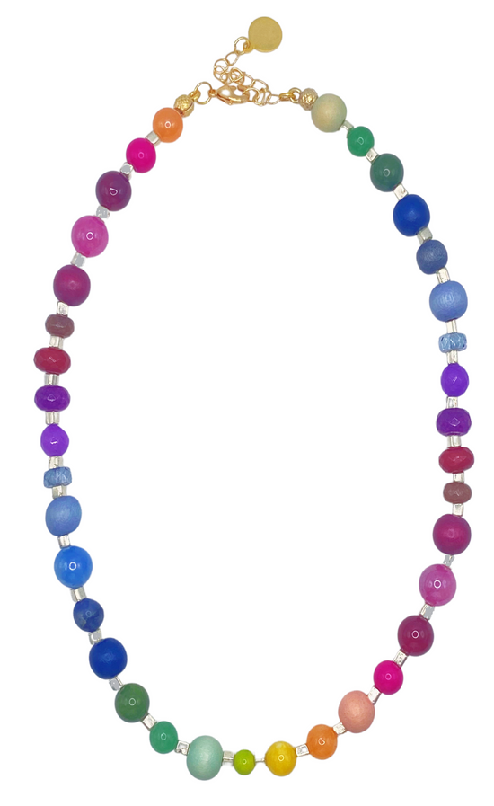Jewel Tone Rainbow One of a Kind Necklace