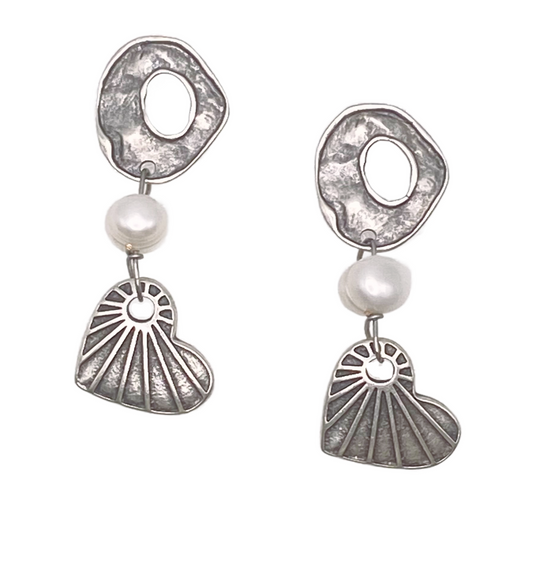 Silver Hearts Earrings