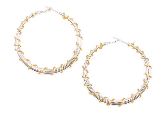 Sterling Silver Halo Hoops