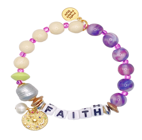 Faith Word Letter Bracelet