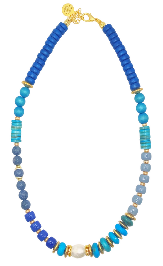 Turquoise and Peal Mix Necklace