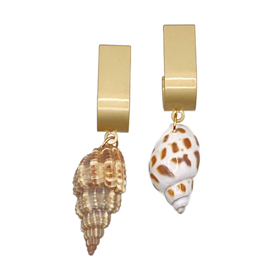 Mismatched Shell Earrings